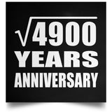 70th Anniversary Square Root of 4900 Years Anniversary - Poster Square