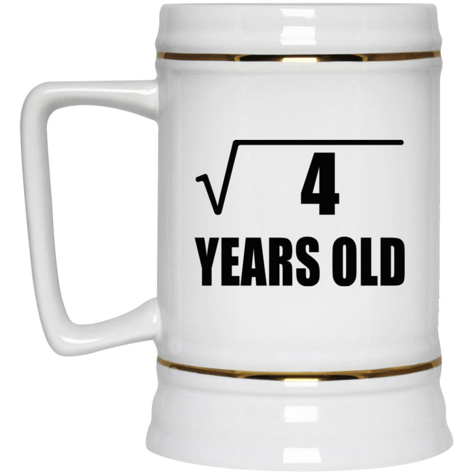 2nd Birthday Square Root of 4 Years Old - Beer Stein
