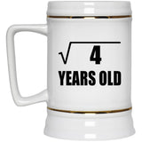 2nd Birthday Square Root of 4 Years Old - Beer Stein