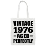 48th Birthday Vintage 1976 Aged Perfectly - Tote Bag White