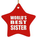 World's Best Sister - Star Ornament