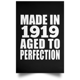105th Birthday Made In 1919 Aged to Perfection - Poster Portrait