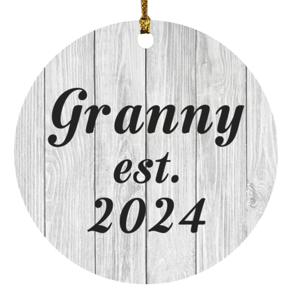 Granny Established Est. 2024 - Circle Ornament F