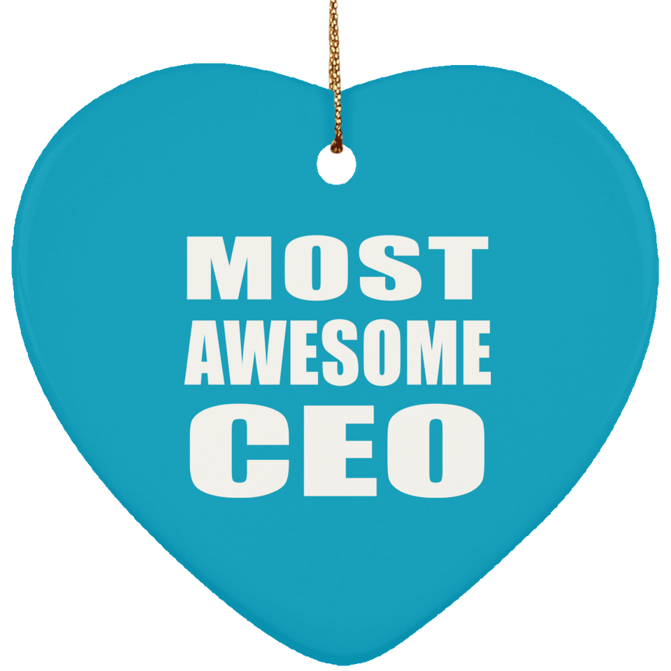 Most Awesome CEO - Heart Ornament