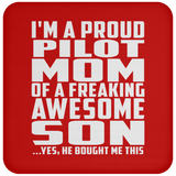 Proud Pilot Mom Of Awesome Son - Drink Coaster