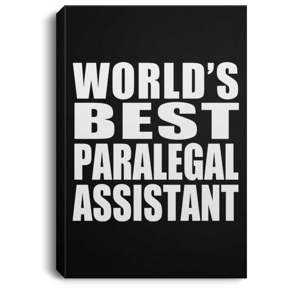 World's Best Paralegal Assistant - Canvas Portrait