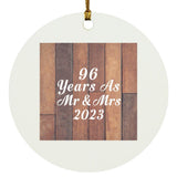 96th Anniversary 96 Years As Mr & Mrs 2023 - Circle Ornament E