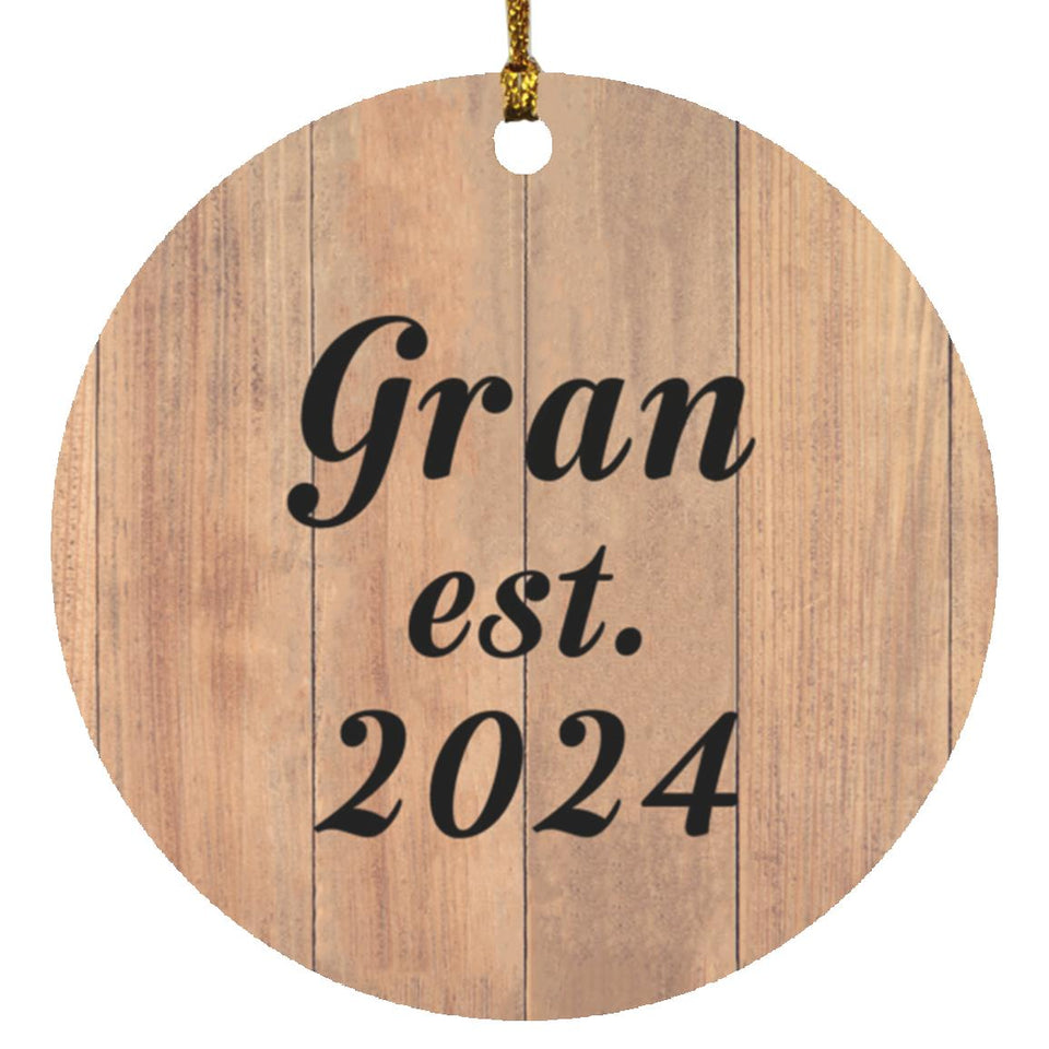 Gran Established EST. 2024 - Circle Ornament C