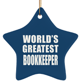 World's Greatest Bookkeeper - Star Ornament