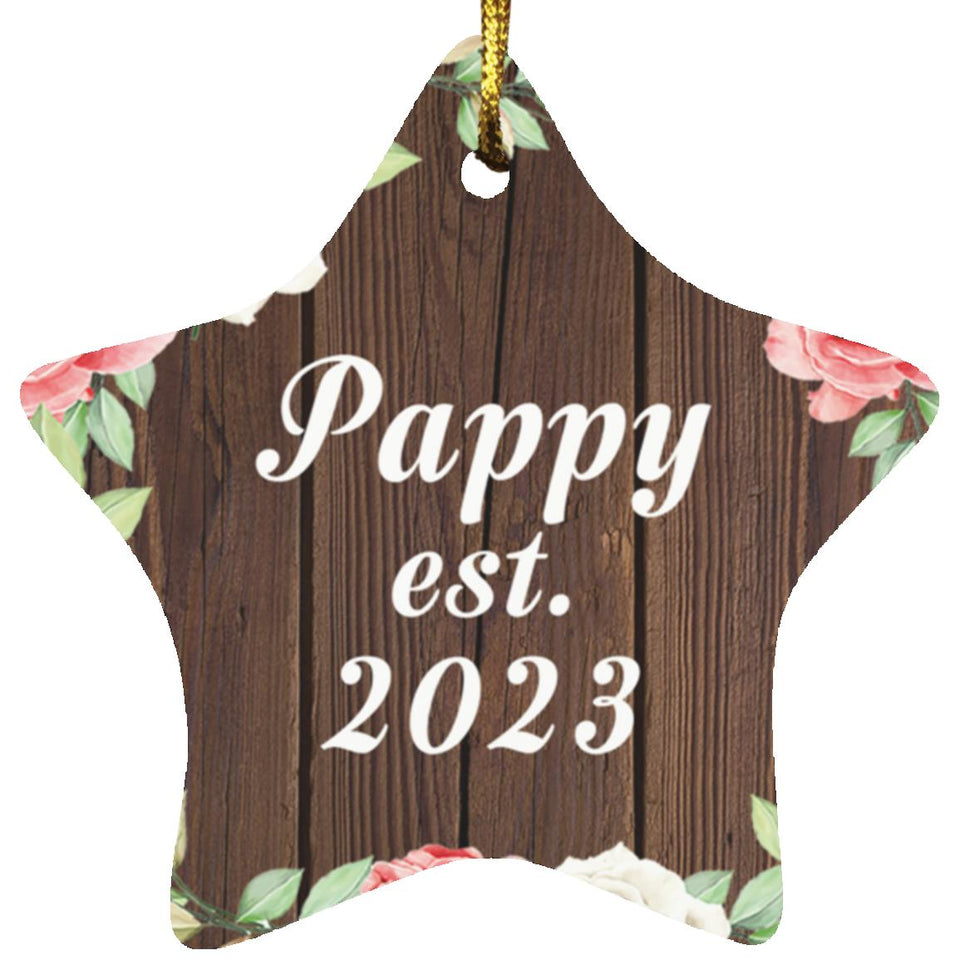 Pappy Established Est. 2023 - Star Ornament A