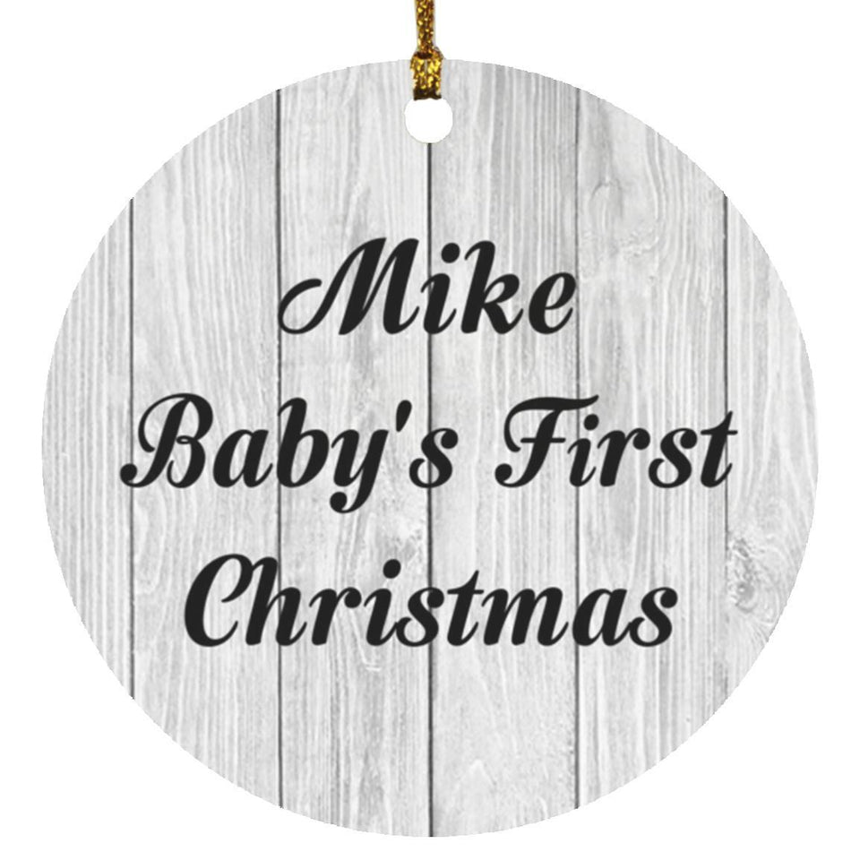Mike Baby's First Christmas - Circle Ornament F
