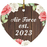 Air Force Established Est. 2023 - Heart Ornament A