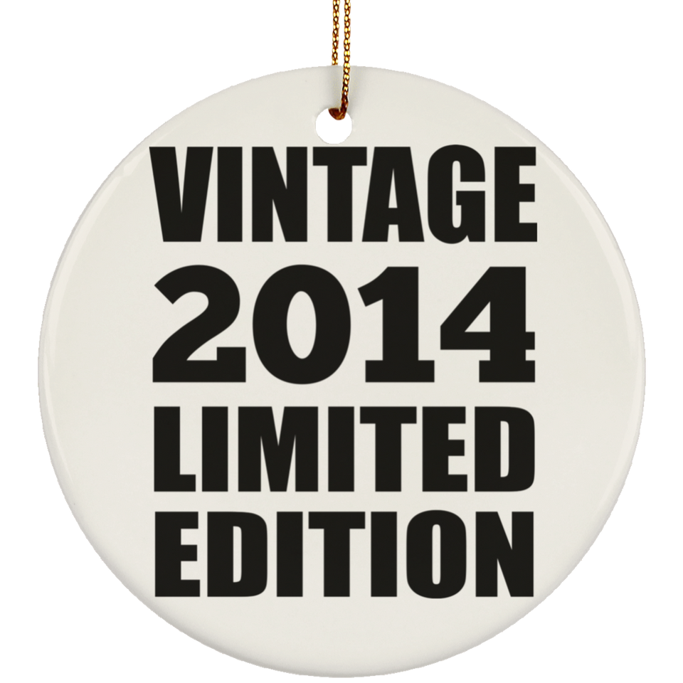 10th Birthday Vintage 2014 Limited Edition - Circle Ornament
