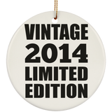 10th Birthday Vintage 2014 Limited Edition - Circle Ornament