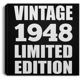 76th Birthday Vintage 1948 Limited Edition - Canvas Square