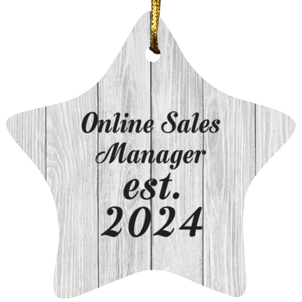 Online Sales Manager Established Est. 2024 - Star Ornament F