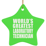 World's Greatest Laboratory Technician - Star Ornament