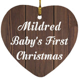 Mildred Baby's First Christmas - Heart Ornament D