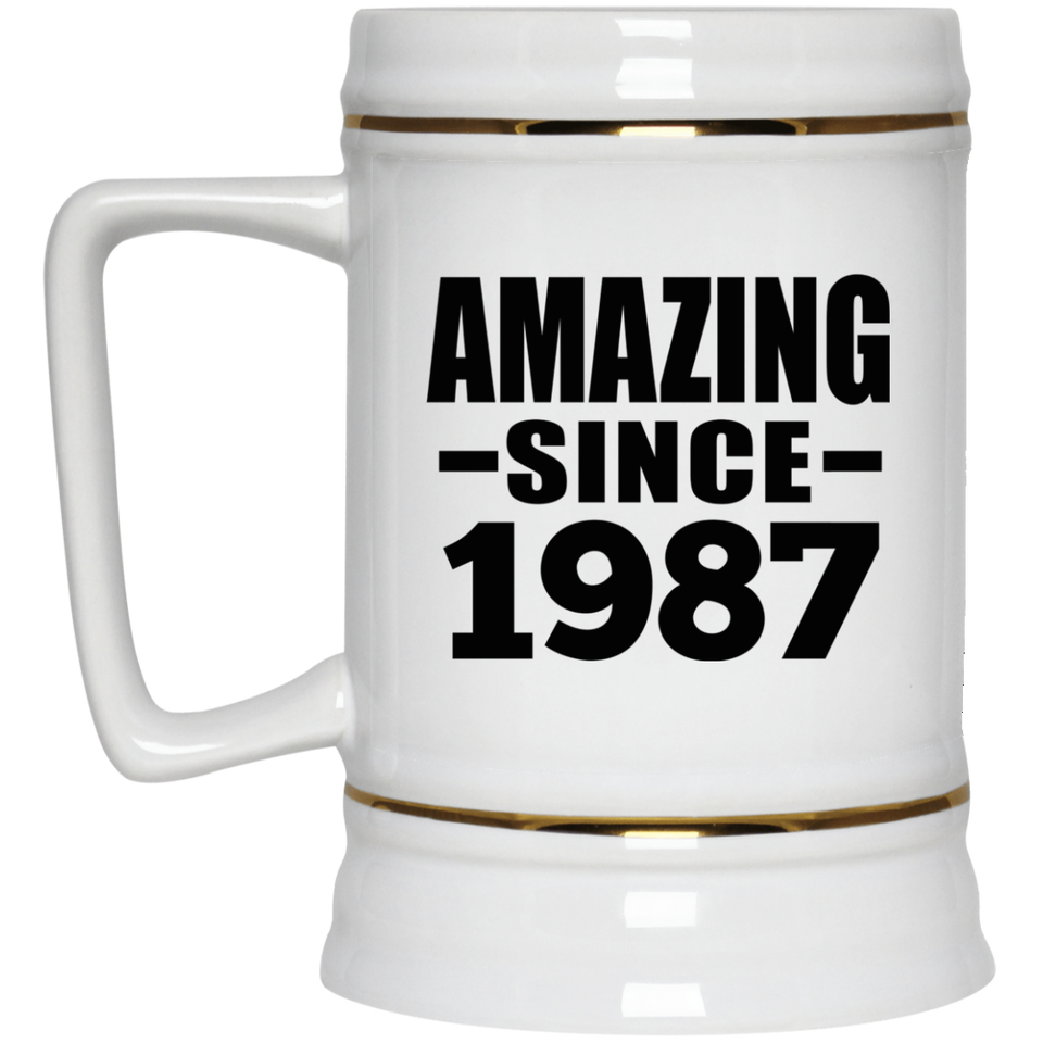 37th Birthday Amazing Since 1987 - Beer Stein
