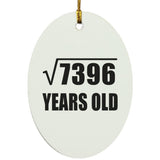86th Birthday Square Root of 7396 Years Old - Oval Ornament