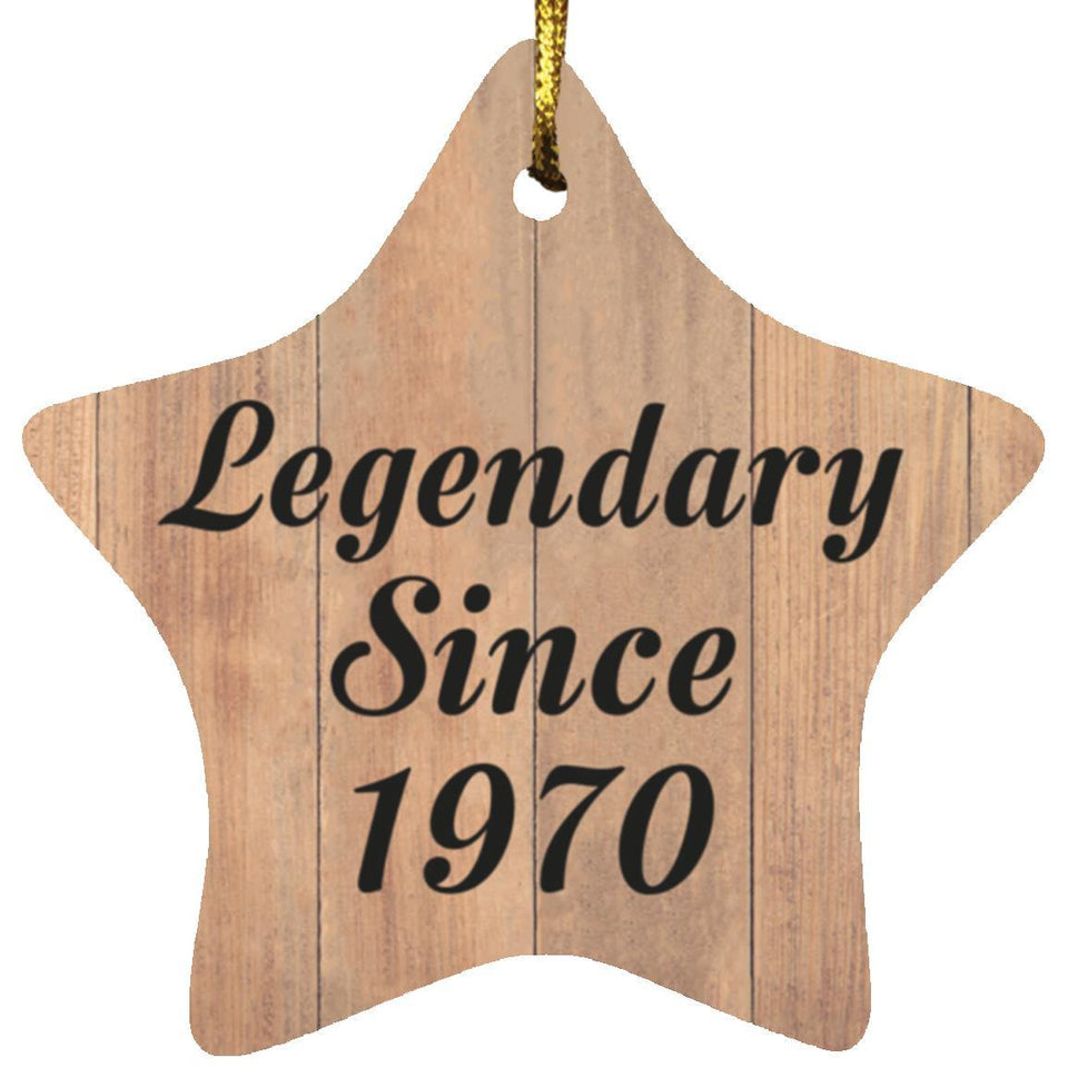 54th Birthday Legendary Since 1970 - Star Ornament C