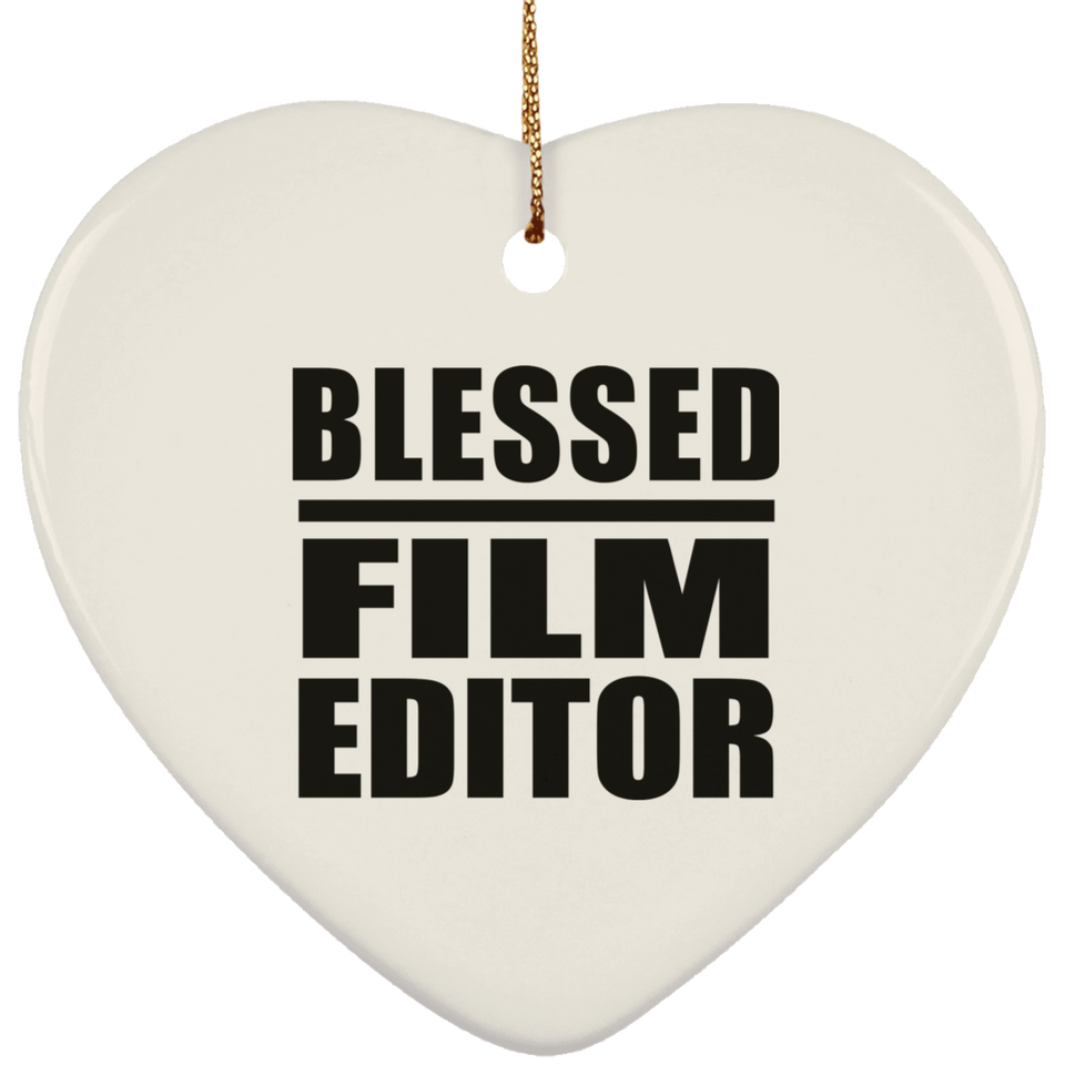 Blessed Film Editor - Heart Ornament