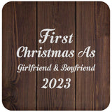 First Christmas As Girlfriend & Boyfriend 2023 - Drink Coaster D