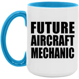 Future Aircraft Mechanic - 15oz Accent Mug Blue