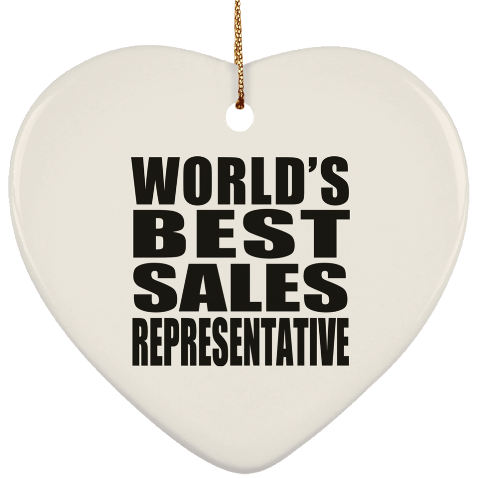 World's Best Sales Representative - Heart Ornament