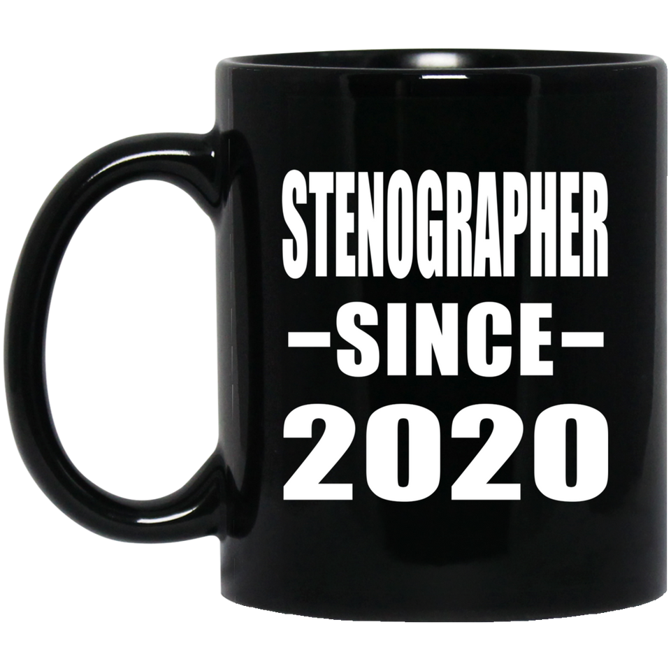 Stenographer Since 2020 - 11oz Coffee Mug Black