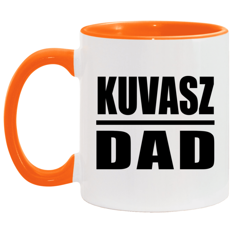 Kuvasz Dad - 11oz Accent Mug Orange
