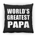 World's Greatest Papa - Throw Pillow Black