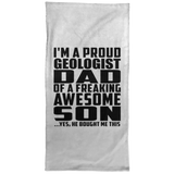 Proud Geologist Dad Of Awesome Son - Hand Towel