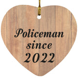 Policeman Since 2022 - Heart Ornament C