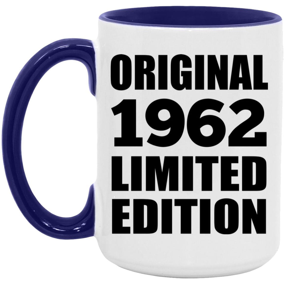 62nd Birthday Original 1962 Limited Edition - 15oz Accent Mug Purple