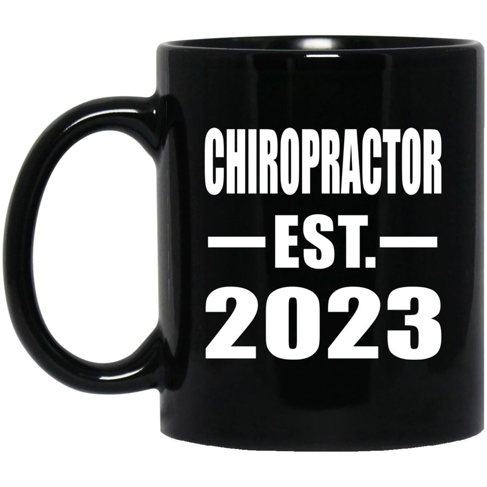 Chiropractor Established EST. 2023 - 11oz Coffee Mug Black