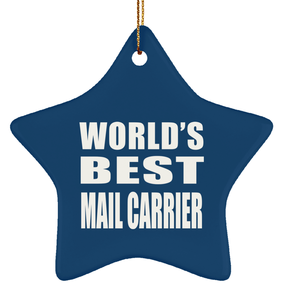 World's Best Mail Carrier - Star Ornament