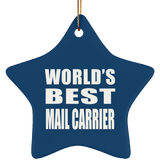 World's Best Mail Carrier - Star Ornament