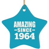 60th Birthday Amazing Since 1964 - Star Ornament