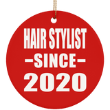 Hair Stylist Since 2020 - Circle Ornament