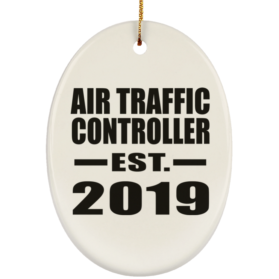 Air Traffic Controller Established EST. 2019 - Oval Ornament