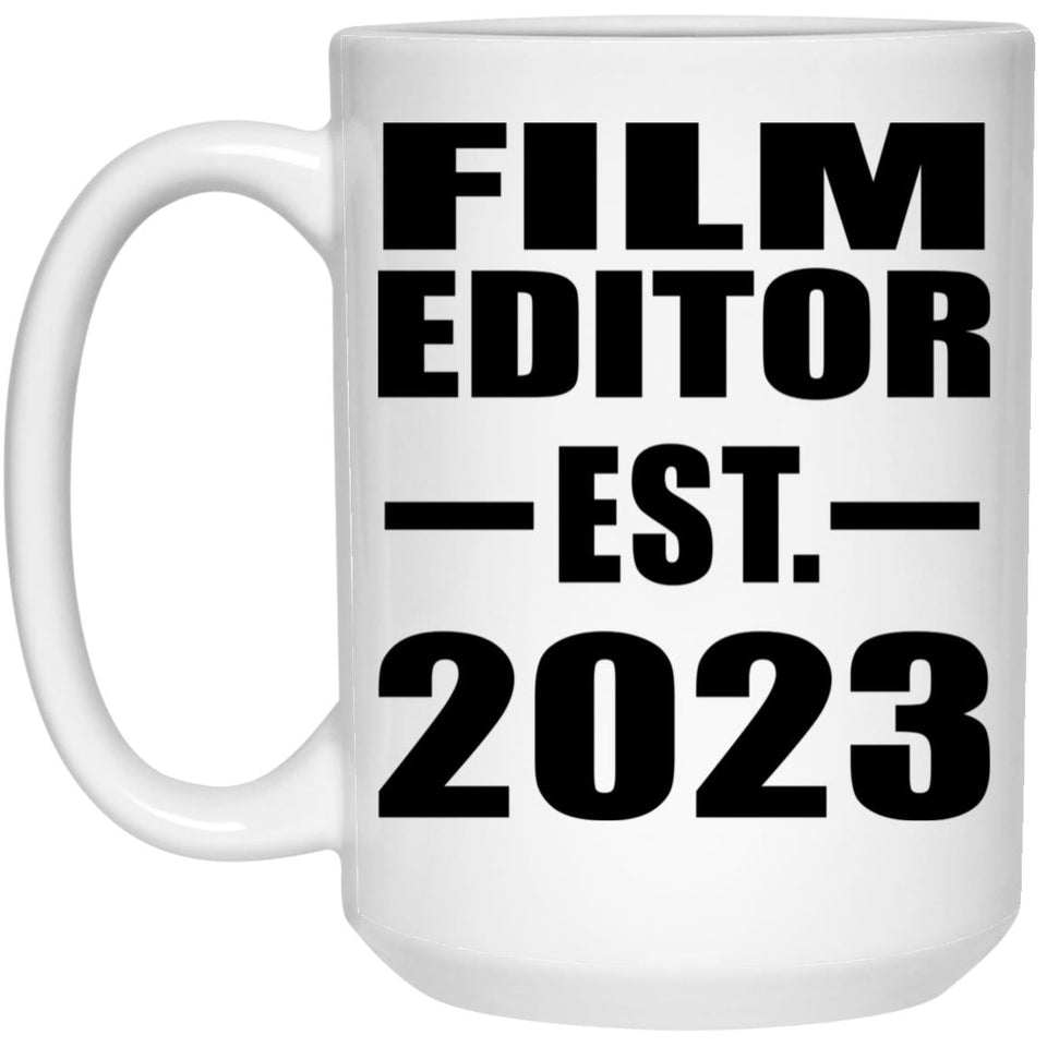 Film Editor Established EST. 2023 - 15oz Coffee Mug