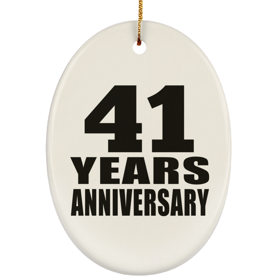 41st Anniversary 41 Years - Oval Ornament