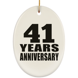 41st Anniversary 41 Years - Oval Ornament