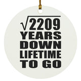 47th Anniversary Square Root of 2209 Years Lifetime To Go - Circle Ornament