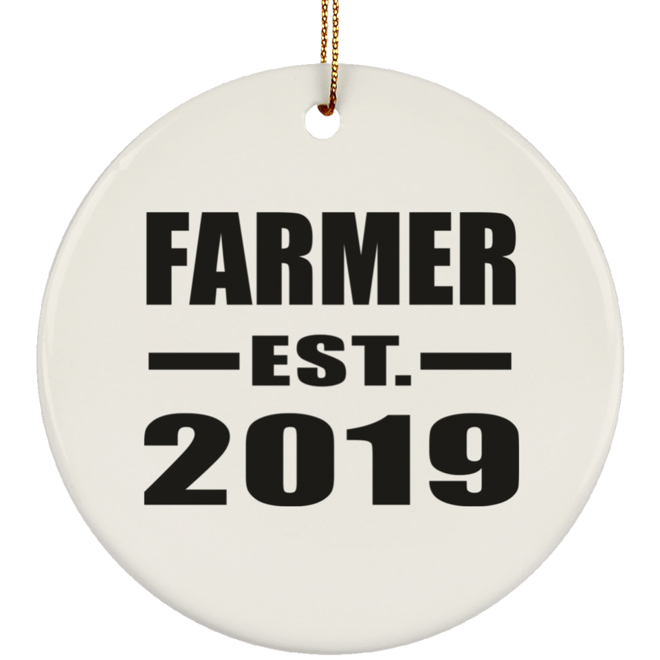 Farmer Established EST. 2019 - Circle Ornament