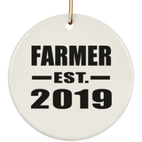 Farmer Established EST. 2019 - Circle Ornament