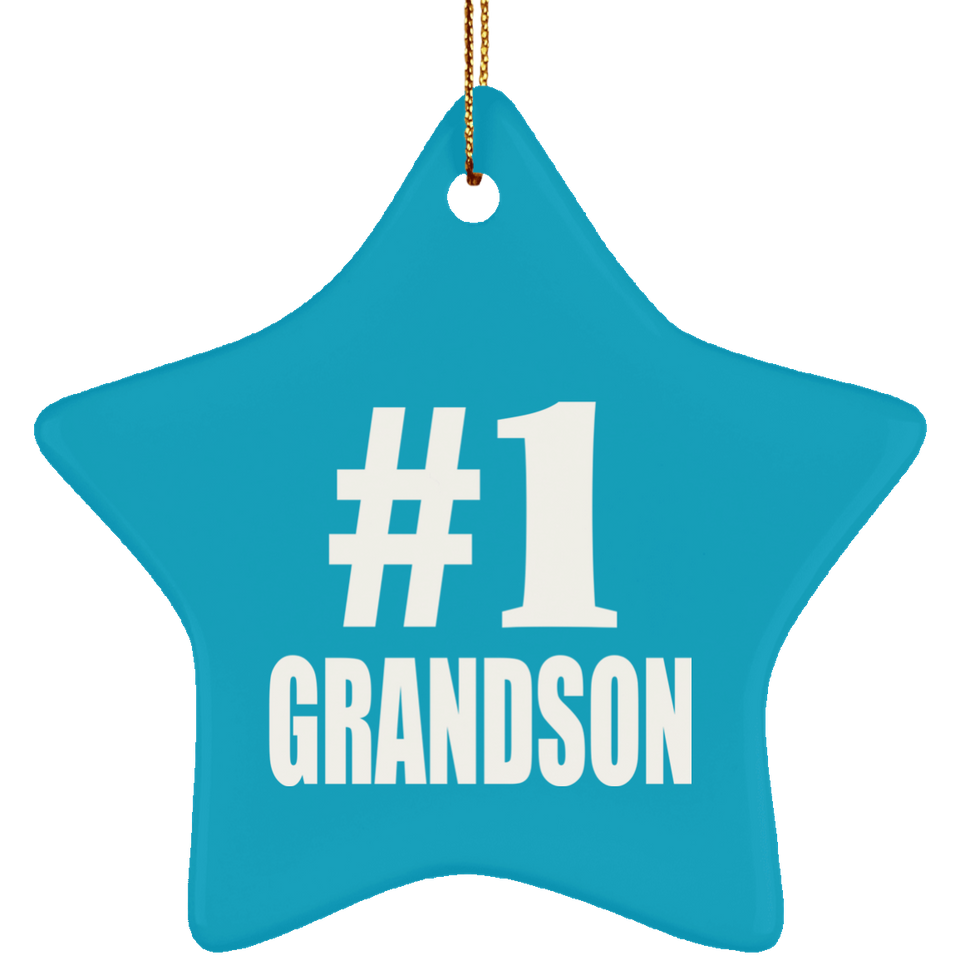Number One #1 Grandson - Star Ornament