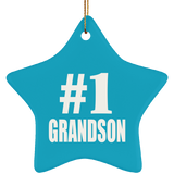 Number One #1 Grandson - Star Ornament