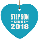 Step Son Since 2018 - Heart Ornament
